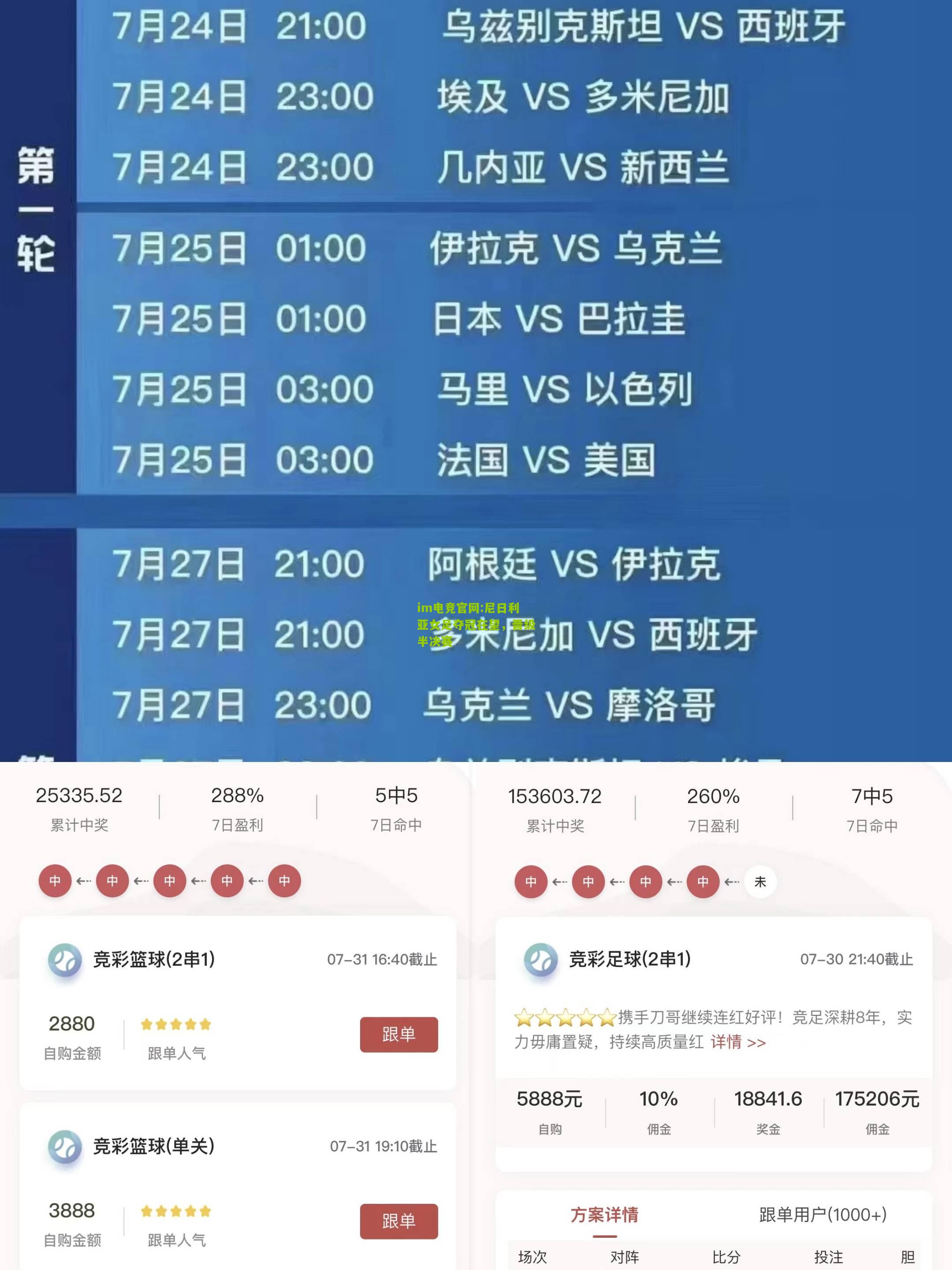 im电竞官网:尼日利亚女足夺冠在望，晋级半决赛